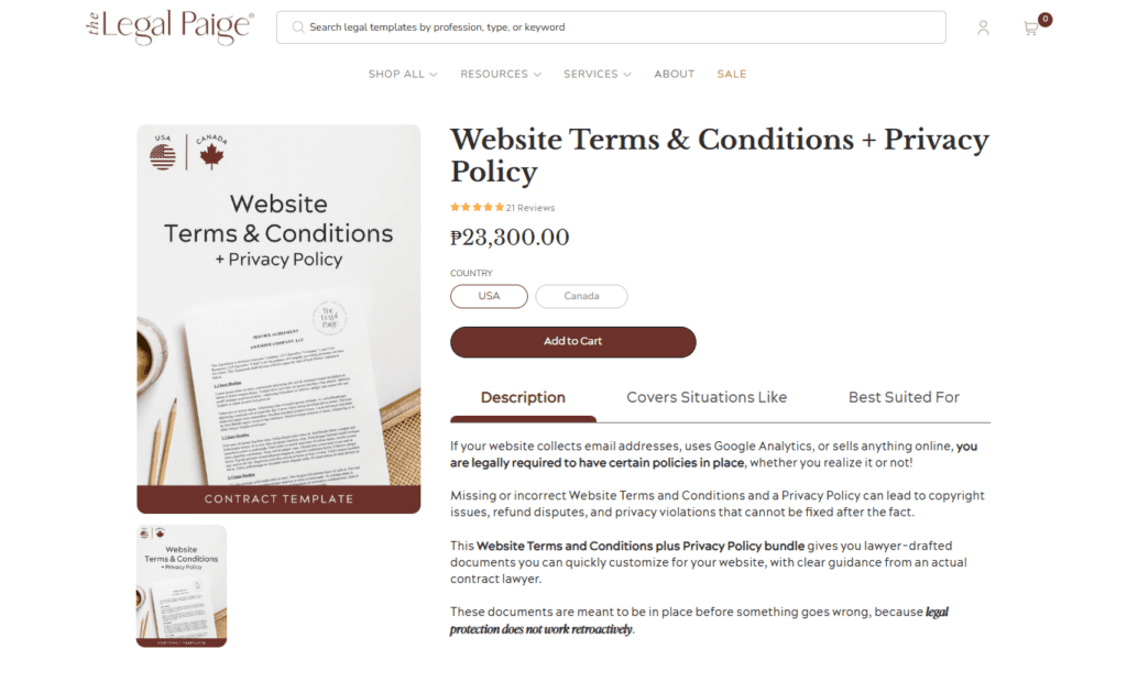 Privacy Policies and Terms and Conditions Templates Discount